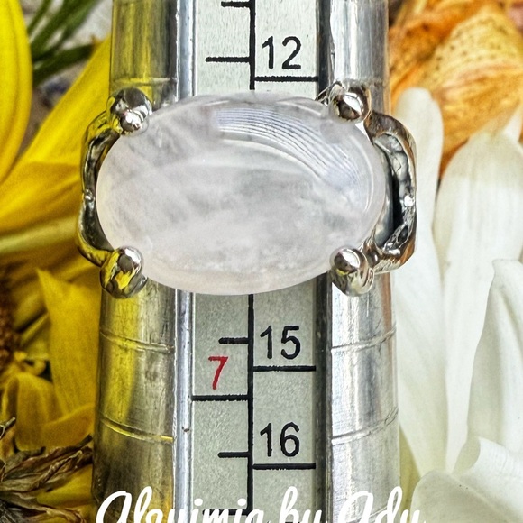 PINK QUARTZ STATEMENT RING - Picture 2 of 3